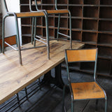 serie de 6 - ancienne Chaise haute d'ecole, laboratoire de biologie