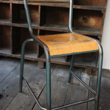serie de 6 - ancienne Chaise haute d'ecole, laboratoire de biologie