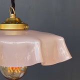 1 abat jour suspension so chic opaline lampe vintage