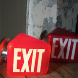 exit Lampe USA opaline rouge socle metal