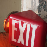 exit Lampe USA opaline rouge socle metal