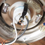 exit Lampe USA opaline rouge socle metal