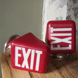 exit Lampe USA opaline rouge socle metal