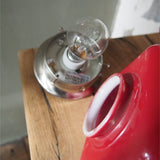 exit Lampe USA opaline rouge socle metal