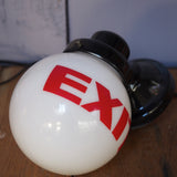 Exit USA Lamp, White Opaline Glass