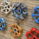 Lot of old factory valves, ideal as industrial drawer knobs