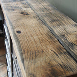 ancien meuble console 10 casiers industriel a clapet roneo 1950 plateau chene massif