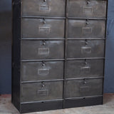 ancien meuble 10 casiers industriel a clapet roneo