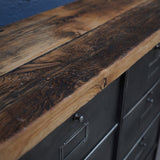 ancien meuble 10 casiers industriel a clapet roneo