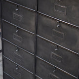 ancien meuble 10 casiers industriel a clapet roneo