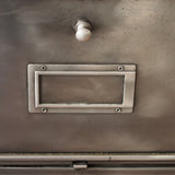 ancien meuble console 10 casiers industriel a clapet roneo 1950 plateau chene massif