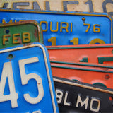 Vintage American license plate. USA