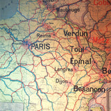 ancienne affiche scolaire France frontieres Nord est Alsace Lorraine - divisions militaires