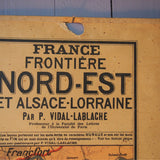 ancienne affiche scolaire France frontieres Nord est Alsace Lorraine - divisions militaires