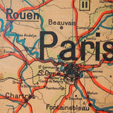 ancienne affiche scolaire France frontieres Nord est Alsace Lorraine - divisions militaires