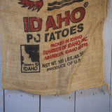 Ancien sac à pomme de terre americain, déco vintage USA