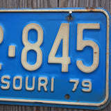 Vintage American license plate. USA
