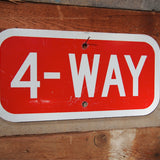 ancien panneau de signalisation USA . 4 WAY