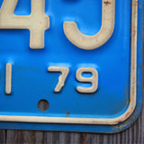 Vintage American license plate. USA