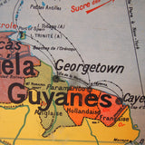 ancienne affiche scolaire Amerique du Sud