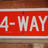 ancien panneau de signalisation USA . 4 WAY
