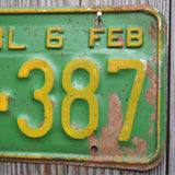 Ancienne plaque d'immatriculation americaine . Vintage USA