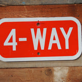 ancien panneau de signalisation USA . 4 WAY