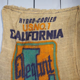 Ancien sac à pomme de terre americain, déco vintage USA