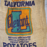 Ancien sac à pomme de terre americain, déco vintage USA
