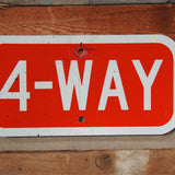ancien panneau de signalisation USA . 4 WAY
