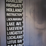 Very large kakemono destination bus USA