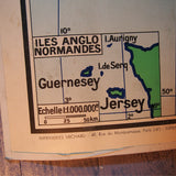 ancienne affiche scolaire Iles Britanniques