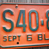 Ancienne plaque d'immatriculation americaine . Vintage USA