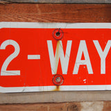Vintage US road sign. 2 WAY