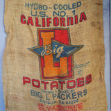 Vintage American potato sack, USA decor