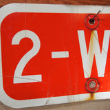 Vintage US road sign. 2 WAY