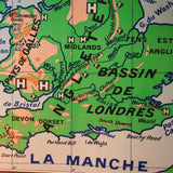 ancienne affiche scolaire Iles Britanniques