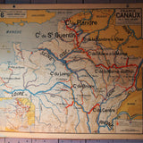 ancienne affiche scolaire France Canaux