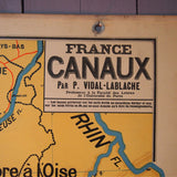 ancienne affiche scolaire France Canaux
