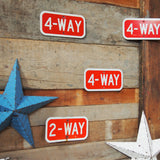ancien panneau de signalisation USA . 4 WAY
