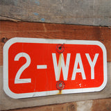 Vintage US road sign. 2 WAY