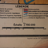 ancienne affiche scolaire France Canaux