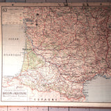 ancienne affiche scolaire Bassin d'Aquitaine - France