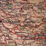 ancienne affiche scolaire Bassin d'Aquitaine - France