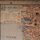 ancienne affiche scolaire Bassin d'Aquitaine - France