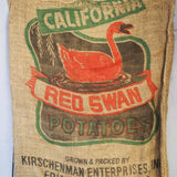 Ancien sac à pomme de terre americain, déco vintage USA