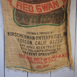 Ancien sac à pomme de terre americain, déco vintage USA