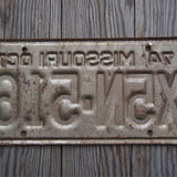 Ancienne plaque d'immatriculation americaine . Vintage USA