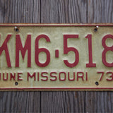 Ancienne plaque d'immatriculation americaine . Vintage USA