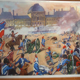 Ancienne affiche scolaire 2 faces: Les francais chassent le roi - La marseillaise